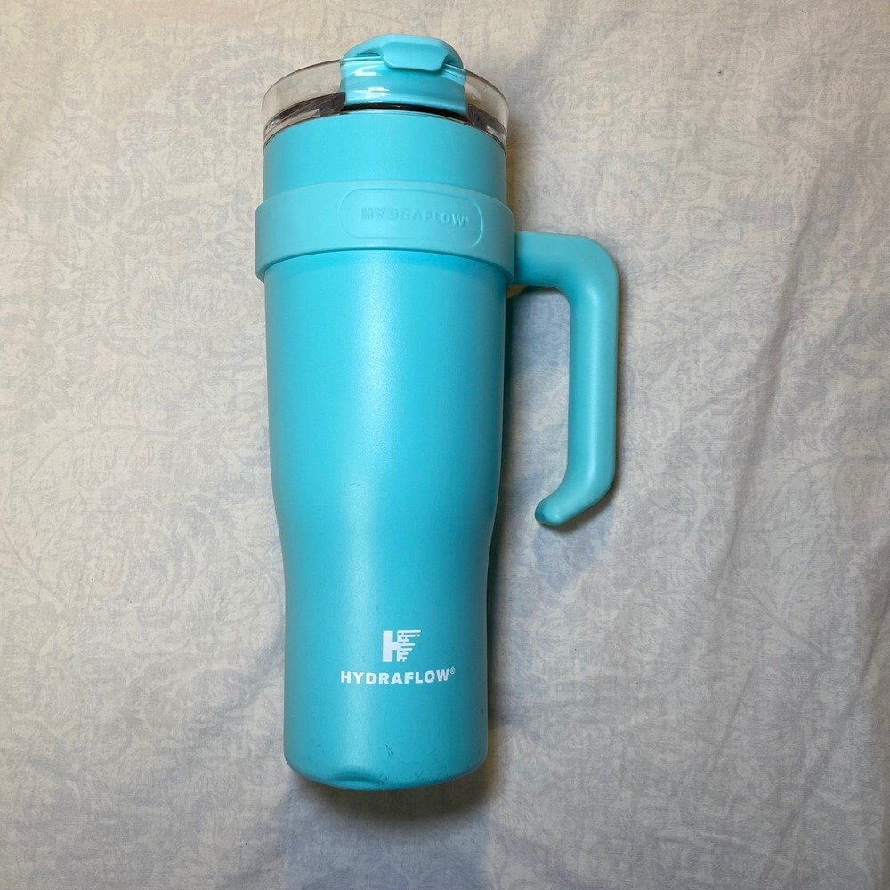 Hydraflow 40oz Insulated Stainless Steel Tumbler Handle‎ Aqua Blue